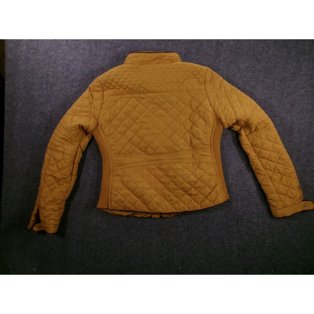Love Tree Jacket Womens L Quilted Zip Front Stand Collar Mustard Padded Casual - Picture 8 of 9